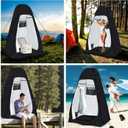 anngrowy Shower Tent Pop-Up Privacy Tent Camping Portable Toilet Tent Outdoor Camp Bathroom Changing Dressing Room Instant Privacy Shelters for Hiking Beach Picnic Fishing Potty, Extra-Tall, UPF 50+,