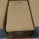 BagDream Gift Bags 8x4.25x10.5 100Pcs Brown Paper Gift Bags with Handles Bulk for Wedding, Party Favor, Grocery, Shopping, Retail, Merchandise Medium Kraft Paper Sacks