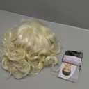 Baruisi Short Curly Blonde Wigs for Women Synthetic Natural Wavy Costume Wig for Cosplay Party