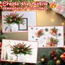 54 Pcs Christmas Norfolk Pine Branches with Pine Cones and Berry 11 Inch Real Touch Artificial Norfolk Pine Stems Faux DIY Greenery Pine Picks for Holiday Xmas Tree Garland Wreath Home Decoration