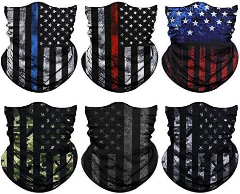 Venswell Neck Gaiter Face Mask Men Women,Seamless Bandana Rave Face Cover Scarf Mask,Balaclava,Headband, Head Wrap,Headwear