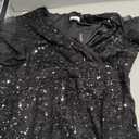 Plus Size Formal Dress - Evening Gowns Wedding Guest Mother of The Bride Sequin Lace Mermaid Tulle Hem Prom Long Dress (Black, XL)