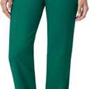Scrub Pants for Women - Straight Leg Medical Scrub Pants with 6 Pockets - Drawstring Soft Stretch Women Scrub Pant (Green, S)