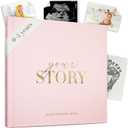 Baby Girl Memory Book  Blush Pink Baby Journal from Birth to Age 5 | Keepsake with Gold Foil Fabric Cover | Milestone Tracker, Photo Pages, Baby Shower Girls