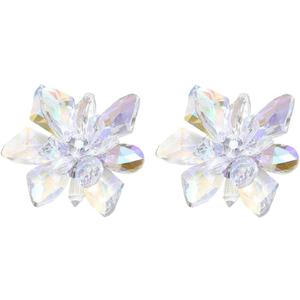 QTMY 1 Pair Crystal Flower Shoe Clips DIY Weeding Princess Shoes Decoration Accessories for Women Bride(Crystal Shoe Clips)