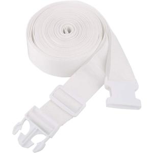 2 x White Strap for Twin Beds/Twin to King Bed Strap/Twin Bed Connector/Twin Bed Joiner for Converting Twin to King or Twin XL to King 33ft Long Bed Connector Strap with Adjustable Buckle