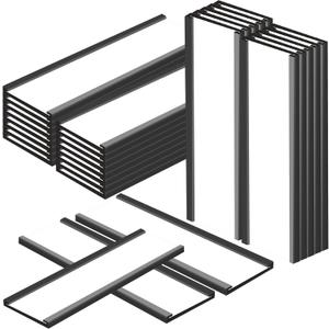 30 Pcs 6" x 2" Magnetic C Channel Label Holders with 60 Replacement White Paper and 30 Clear Plastic Films, Magnetic Cards Name Tags for Rack Shelf Warehouse Labels Accessories