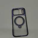 CASEKOO 360 Spin Magnetic Stand for iPhone 17 Pro Max Case with [Fit for MagSafe][17FT Military Protection] Slim Polished Frame Titanium Alloy Sturdy Stand 6.9", Glossy Deep Blue