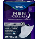 Tena Men Overnight Incontinence Protective Guard, Bladder Control, Discrete, Overnight Absorbency, 30 Count