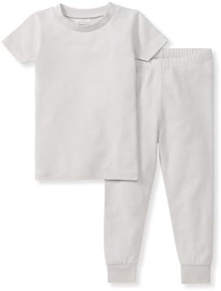 Burt's Bees Baby Unisex Baby Honeysoft 2 Pc Pajamas,Jersey Slub Short Sleeve Tee and Pant Set,Organic Cotton & Lyocell Blend, 5T