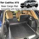 Cargo Mat Compatible with 2017-2026 Cadillac XT5 (Cargo Management System) Trunk Mat and Rear Backrest Mat Cargo Liners All Weather