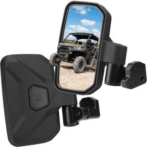 KEMIMOTO UTV Side Mirrors, Upgraded Auto Fold Reset Adjustable Side Mirrors, Fit Full Door Half Door, Compatible with 2016-2025 Can-Am Defender & Defender MAX HD5 HD7 HD8 HD9 HD10