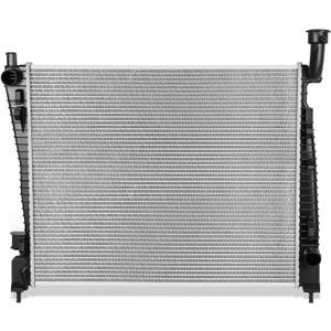 DNA Motoring CU13200 1-Row Aluminum Core Radiator Engine Cooling Compatible with 11-20 Dodge Durango / 11-21 Jeep Grand Cherokee, 52014529AB 55038001AF, OEM-RA-13200