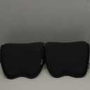 Crofy 2-Pack Car Neck Pillow, Softness Car Headrest Pillow for Driving with Adjustable Strap, 100% Memory Foam and Breathable Removable Cover, Comfortable Ergonomic Design, 4.7 Inches Thick (Black)