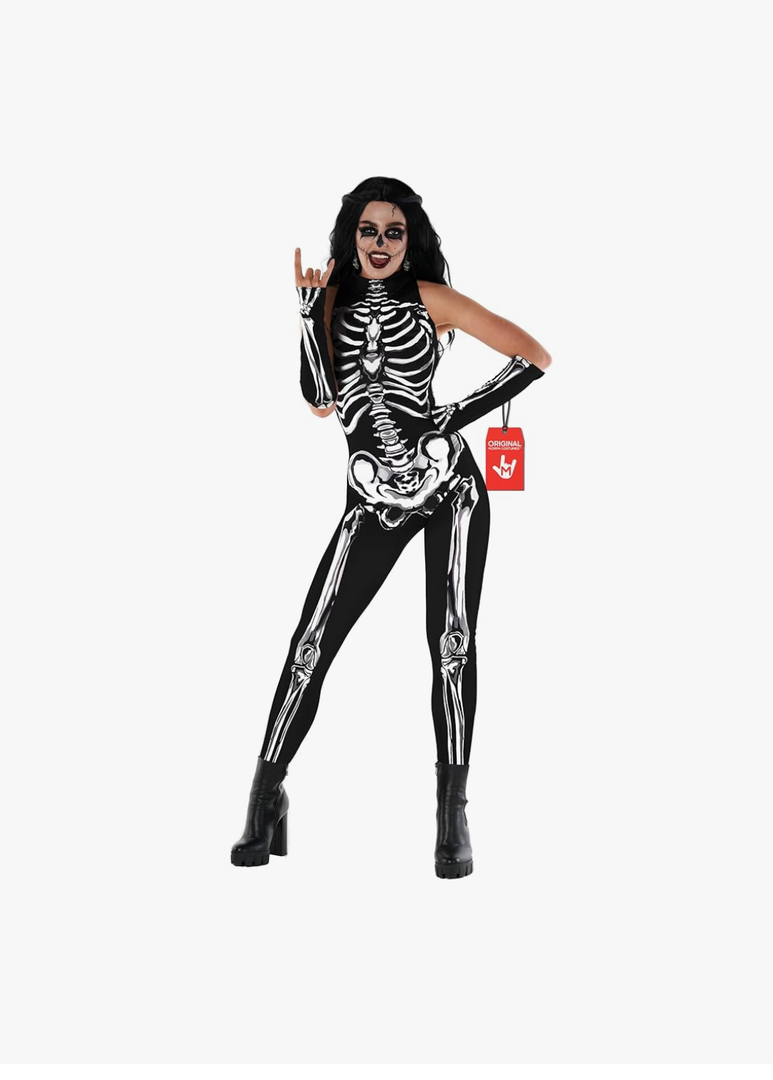 Morph Skeleton Costume Women, Skeleton Bodysuit Women, Womens Halloween Costumes 2025, Size Small