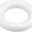 SOUJAP 30 Pack Foam Wreath Forms, 5.7 x 1 Inch Wreath Foam Circle Ring, White Polystyrene Foam Circles Ring, Round Foam Wreath for Crafts, DIY Floral Projects, Wreath, Home Decor