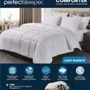 Serta Goose Feather Down Fiber Cotton Comforter King Size - 100% Cotton Duvet Insert - Hotel Luxury Hypoallergenic Bedding Comforter Light Warmth 106 x 90 Inch White