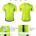 INBIKE Men's Cycling Jersey 3 Rear Pockets Moisture Wicking Short Sleeve Quick Dry Reflective Biking Shirts, S
