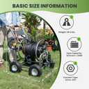 Giraffe Tools Garden Hose Reel Cart with Wheels,250FT 5/8" Hose Capacity Heavy Duty,Industrial Hose Reels for Outside, Hose Guide Pre-Installed, Weather Resistant, Large Capacity, Hose Guide System