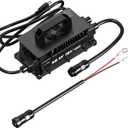 LiTime 58.4V 18A Lithium Battery Charger for 48V (51.2V) LiFePO4 Battery,IP65 Waterproof,AC-DC Smart Charger for Golf cart, Electric Outboard, Boat and Home
