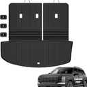 Auxko All Weather Cargo Mat & Back Seat Protector Fit for Hyundai Palisade 2026 7/8 Seaters TPE Rubber Trunk Liner Accessories Odorless Anti-Slip Cargo Tray