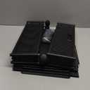 Under Bed Storage with Wheels, Foldable Metal Mesh Underbed Storage Container Bins, Tool-free Assembly Clothes Drawer Organizer,2Pack (Black)