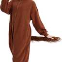 Horse Onesie for Adults Halloween Cosplay White Fronted Horse Costume One-Piece Pajamas for Women and Men