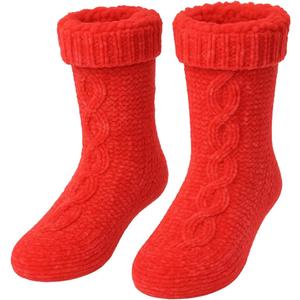 Heat Logic Womens Thermal Socks, Hiking Warm Winter Thick Thermal Crew, Cozy, Cabin & Boot Socks, With & Without Grippers