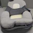 Rootling Baby Feeding Pillow, Anti Overflow Feeding Pillow for Reducing Spit-Up, Safety Nursing Pillow, Baby Lounger Reflux Wedge Breastfeeding, Removable top and Bottom (Small, Gray)