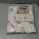 AMWAN Girl Floral Twin Bedding Set - 100% Cotton Garden Floral Comforter Cover - Vintage Style White Floral Duvet Cover - Reversible Geometric Pattern (Twin(68"x86"))