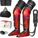 ALLJOY Leg Massager for Circulation and Pain Relief FSA, Gifts for Men Women Dad Mom, Leg Massager with Heat and Compression, 2 Heat 5 Modes 4 Intensities 4 Extenders