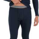 Fruit of the Loom Men's Recycled Waffle Thermal Underwear Set (Top and Bottom) (X-Large, Navy)