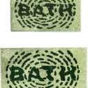 Green Non-Slip Bathroom Rug, Soft Absorbent Bath Mat, Machine Washable and Quick-Drying, Perfect for Bathtub, Bedroom, Shower, and Living Room, 20" x 32"