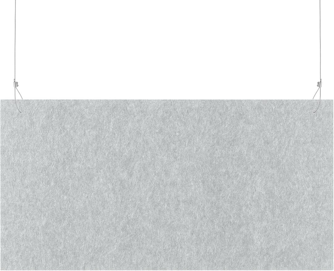 Hanging Acoustic Baffles with 4 Cables, Sound Dampening, Gray