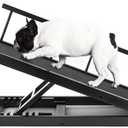 Dog Ramp for Bed - Pet Ramp for Small/Large Dogs, Paw Ramp for Dogs and Cats, Adjustable Height from 10 to 20 Inches - Sturdy, with Side Rails for Additional Safety