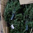 Pre-Lit Artificial Giant Slim Christmas Tree, Green, White Lights, Includes Stand, 12 Feet