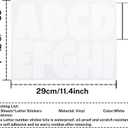 10 x 4 Inch Large Letter Stickers,117 Pieces Self Adhesive Cute Alphabet Sticker for Mailbox, Door, Truck and Outdoor, Waterproof Vinyl Symbol Stickers for DIY12 Sheets White