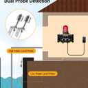 110V Sump Pump Alarm, High Low Water Alarm Alert with Dual Probes | For Water Tank Septic Basements Pond Swimming Pool, 110dB Audible and Flashing LED Alarm, 16FT Adjustable Cable