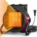 Outdoor Patio Heater, 1500W Outdoor Heaters for Patio Overheat Protection, 3S Fast Heating, Garage Heaters with Long Cord for Greenhouse, Patios, Outdoor Use (Red)