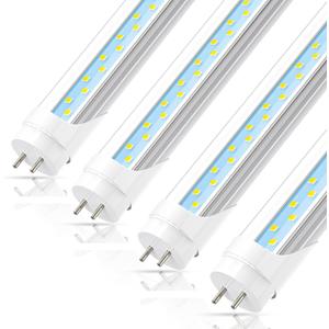JESLED 2FT T8 LED Tube Light, 12W(30W Equivalent), 1680LM, 6000K, Ballast Bypass, 24 Inch F17T8 Bulb Replacement, Dual Ended, 24 Lighting Tube Fixture (4-Pack)