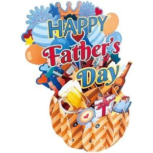 Amorista Funny 3D Pop Up Fathers Day Card, Best Father's Day Gifts for Men, Dad, Husband, Grandpa, Him, 4 Pack