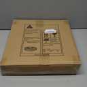 PEMAR 12.6 Mother of Pearl Round Serving Tray with Handles, Decorative Nacred Wooden Ottoman Coffee Table Tray (White Tiles)