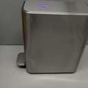 simplehuman Slim Step Can, 5L / 1.3 Gallon Compact Bathroom Trash Can, Liner Pocket®, Sleek Internal Hinge, 150,000-Step All-Steel Pedal, Lid Shox® Silent Close, Brushed Stainless Steel