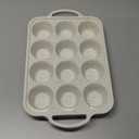 Vinino 2Pack Silicone Muffin Pan for Baking with Metal Reinforced Frame, 12 Cup Regular Size Cupcake Pan, BPA Free Silicone Muffin Tray, Cupcake Baking Pan Bite Molds for Oven Dishwasher Safe