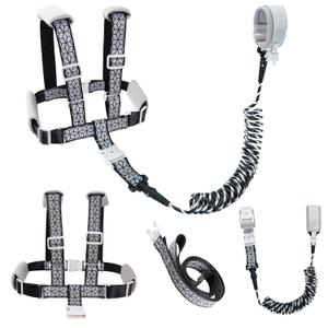 Toddler Leash & 4-in-1 Adjustable Anti-Lost Harness | Reflective Safety Strap with Wrist Link for Boys, Girls & Kids | Secure for Outdoor, Travel, Shopping, Parks