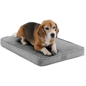 Diggs Snooz Memory Foam Dog Bed - Ideally Sized Revol Dog Crate Pad - Premium Orthopedic Pet Bed for Crate or Home - Grey, Medium