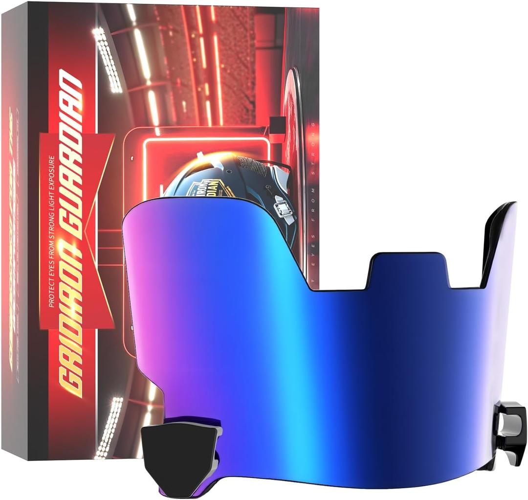 Football Helmet Visor for Helmets, Impact-Resistant Eye Protection for Youth & Adult Football Players (Blue)