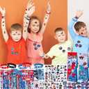 134 PCS Hockey Party Favors Set, 41 Stickers, 12 Goodie Bags,12 Button Badges,12 Slap Bracelets, 12 Tattoo Stickers, 12 Bracelets for Ice Hockey Sports Party Birthday Gift Supplies