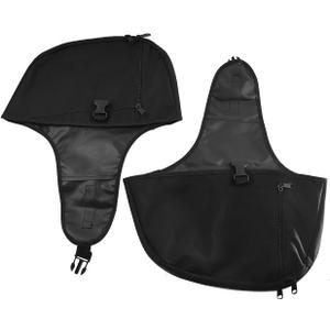 Engine Guard Cover Leg Warmer Soft Lowers Chaps Compatible with Harley Touring and Trike Models Road King Street Glide 1980-2023 Black 2 Pcs