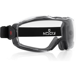 NoCry Anti Fog Safety Goggles Over Glasses For Men And Women  ANSI Z87.1 Premium Anti Scratch & UV380  Eye Protection with Panoramic Lens & Adjustable Strap  Perfect Dust Goggles for Chemistry Lab